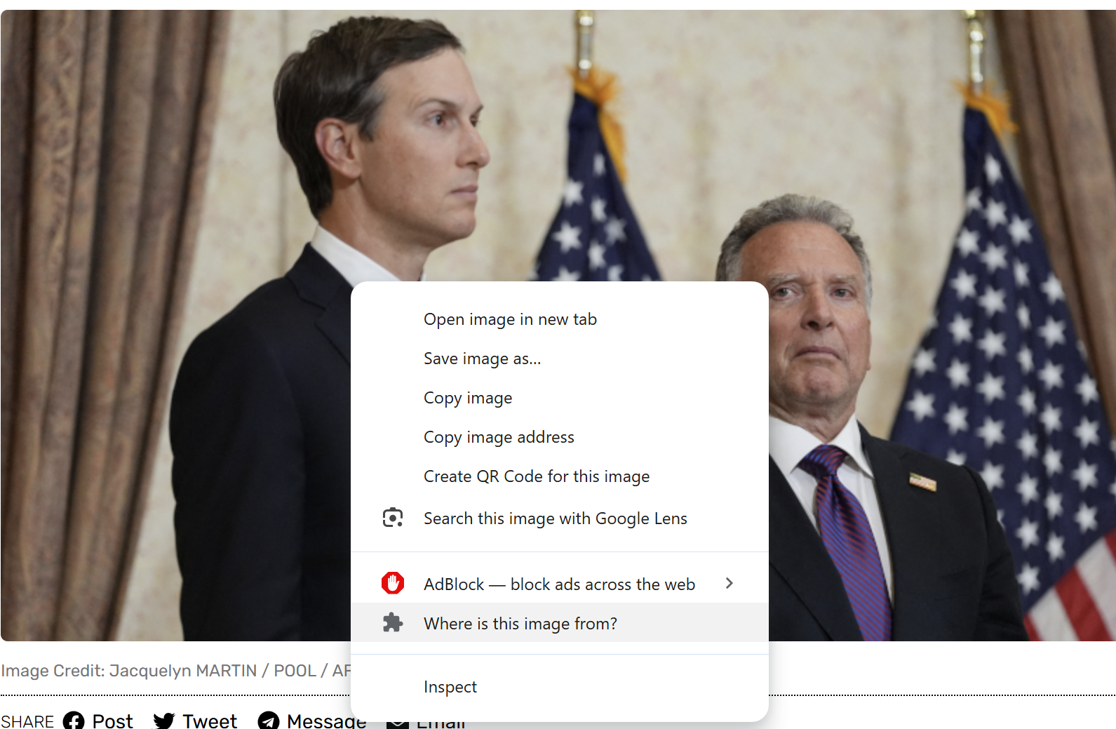 Chrome image context menu showing Where is this image from